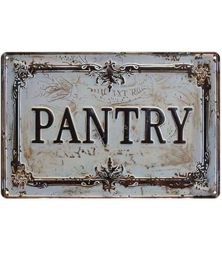 Breakfast Bar Sign Rustic Metal Pantry Decor