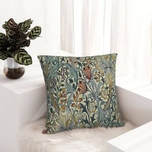 71Y3FTJ6X-L._AC_UF894,1000_QL80_ William Morris Inspired Abstract Vintage Floral Design Throw Pillow