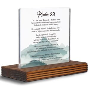 71uD95hk2xL Psalm 23 The Lord is My Shepherd Acrylic Decorative Sign