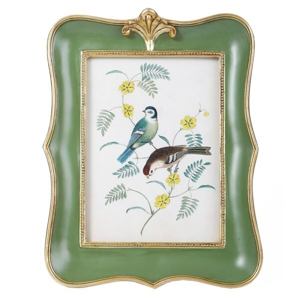 81PKd84xRqL Antique Picture Frame 5x7 Vintage Frames Retro Photo Frame Scalloped Picture Frames Rustic Home Decor Green Picture Frames