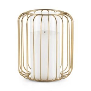 Metal Wire Lantern with LED Candle (H18cm)